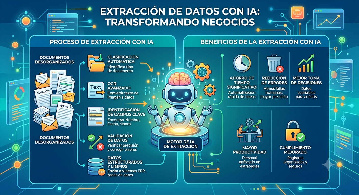 Extracción de datos de documentos con IA