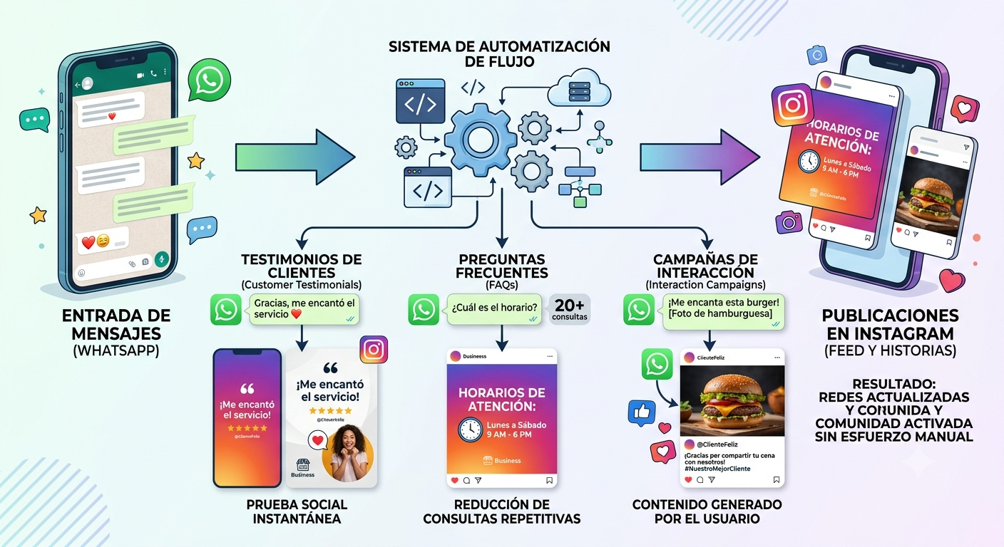 Automatización de WhatsApp a Instagram con IA